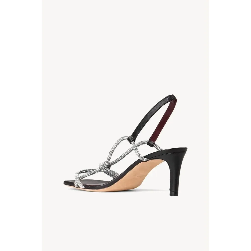 STAUD Women's Nicolette Rhinestone Slingback High Heel Sandals